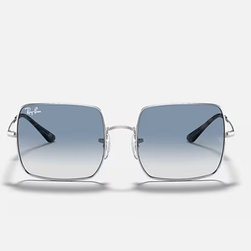 Ray-Ban Unisex RB1971 54mm Sunglasses Silver Frame with Blue Lenses - Picture 2 of 10